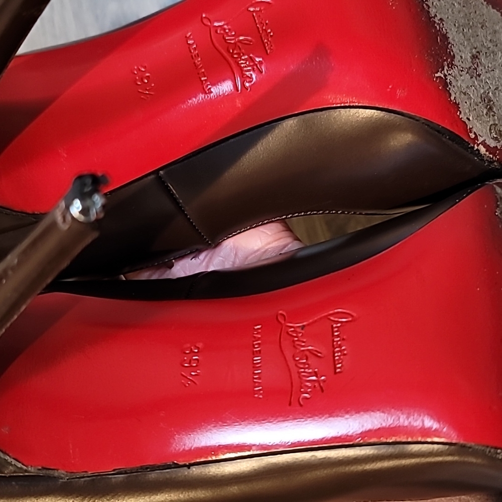 Brown Red bottom pumps - Picture 6 of 8